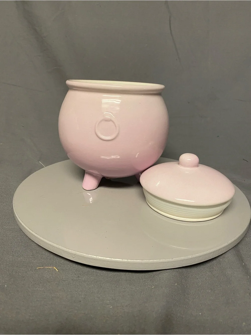 Target 2024 light purple Ceramic Cauldron Jar with Lid